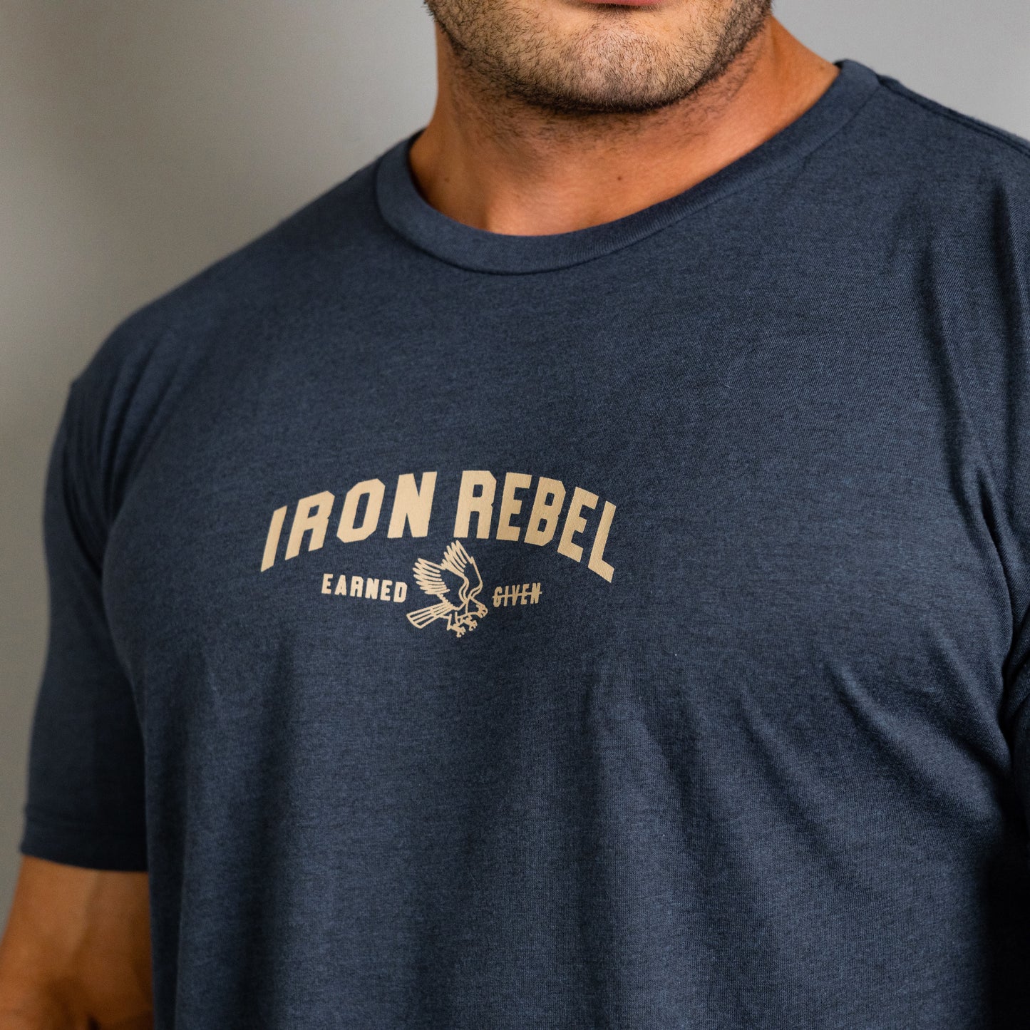 Eagle Tee (Navy) Premium Fitted Gym T-Shirt