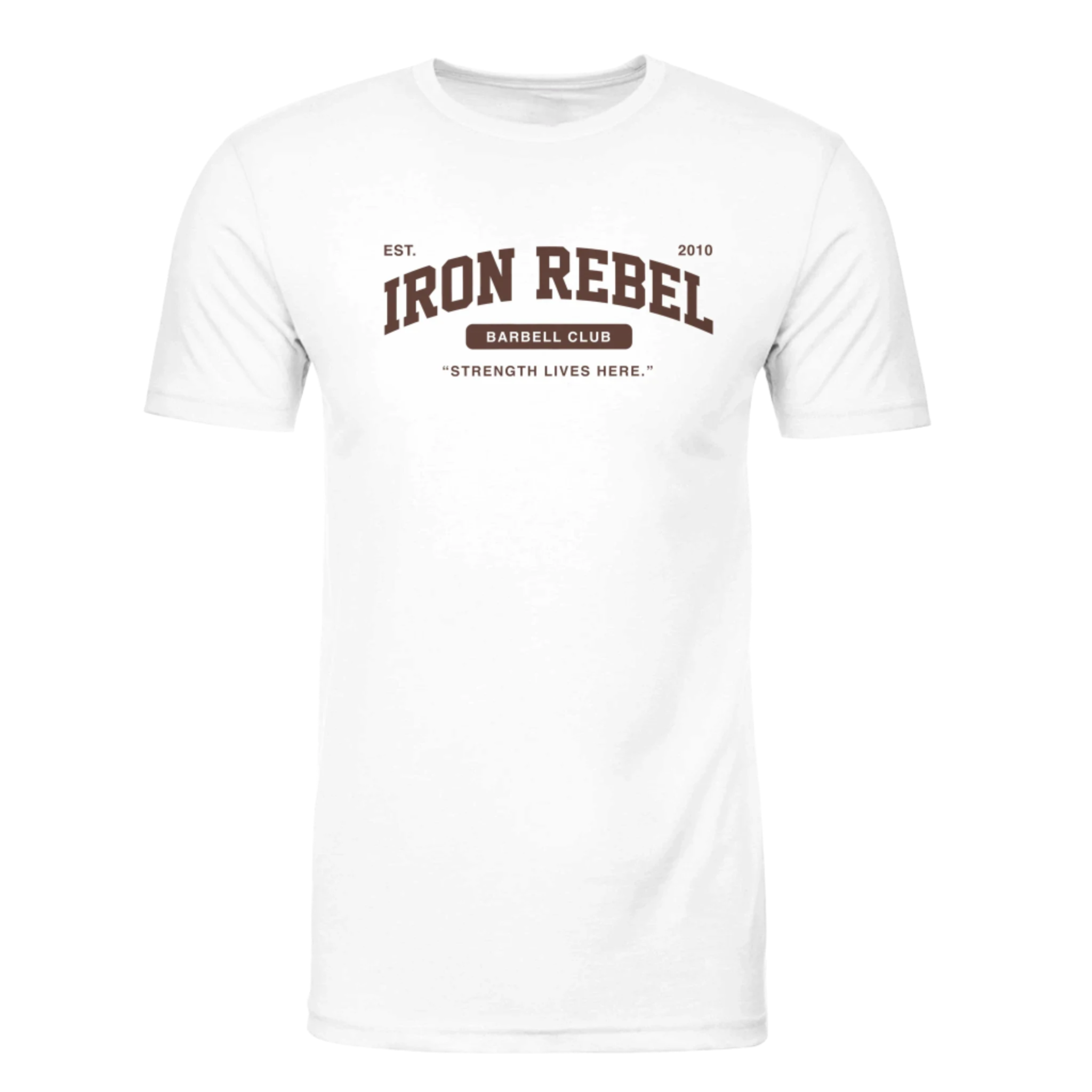 Barbell Club (White) Premium Fitted Gym T-shirt