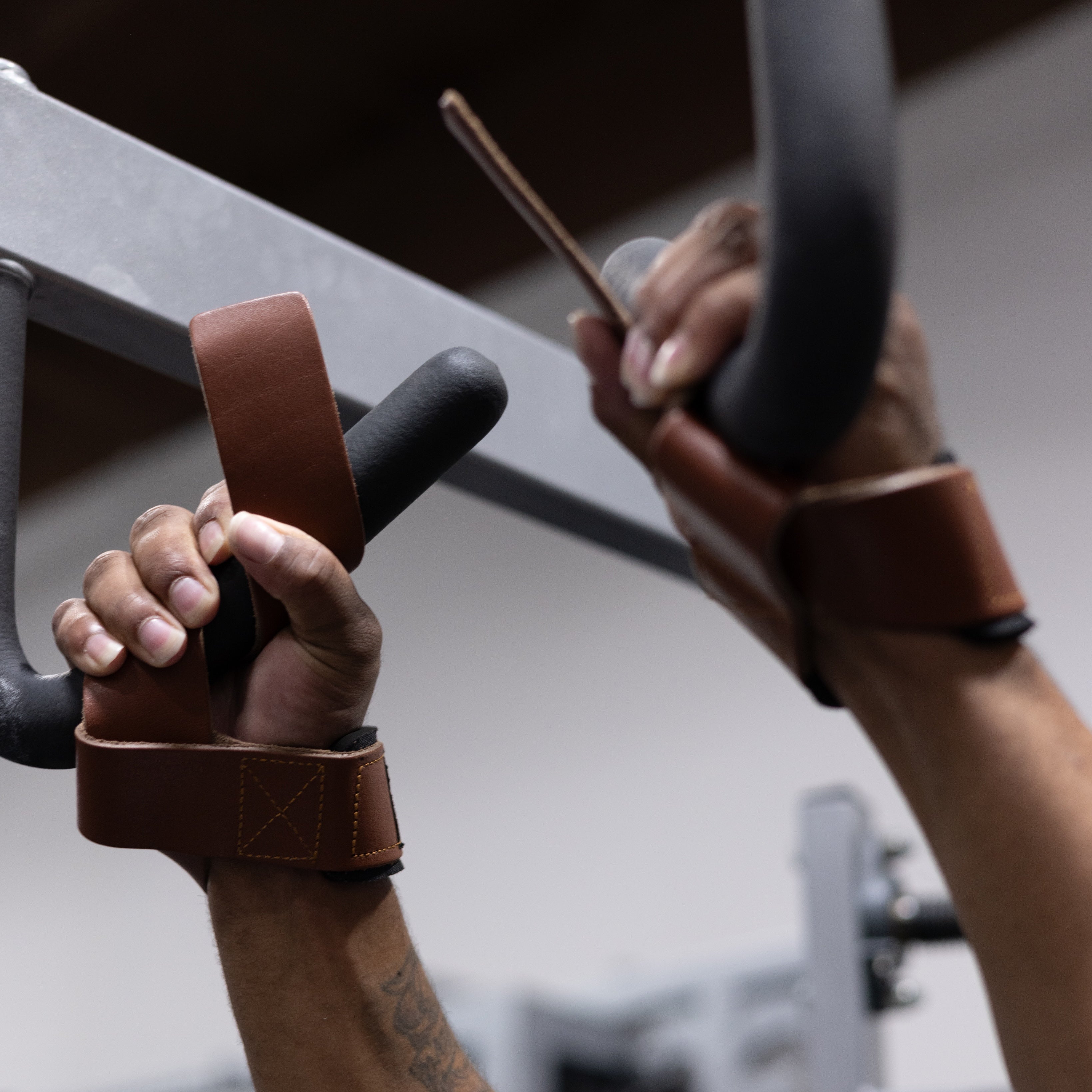 Premium Leather Lifting Straps