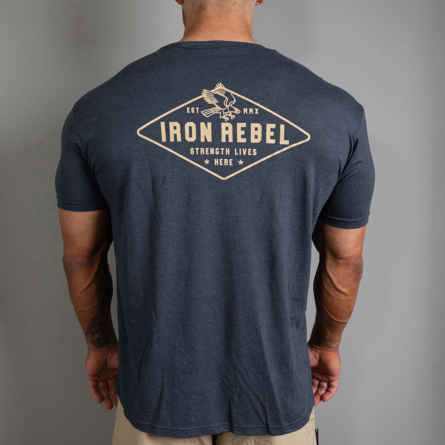 Eagle Tee (Navy) Premium Fitted Gym T-Shirt