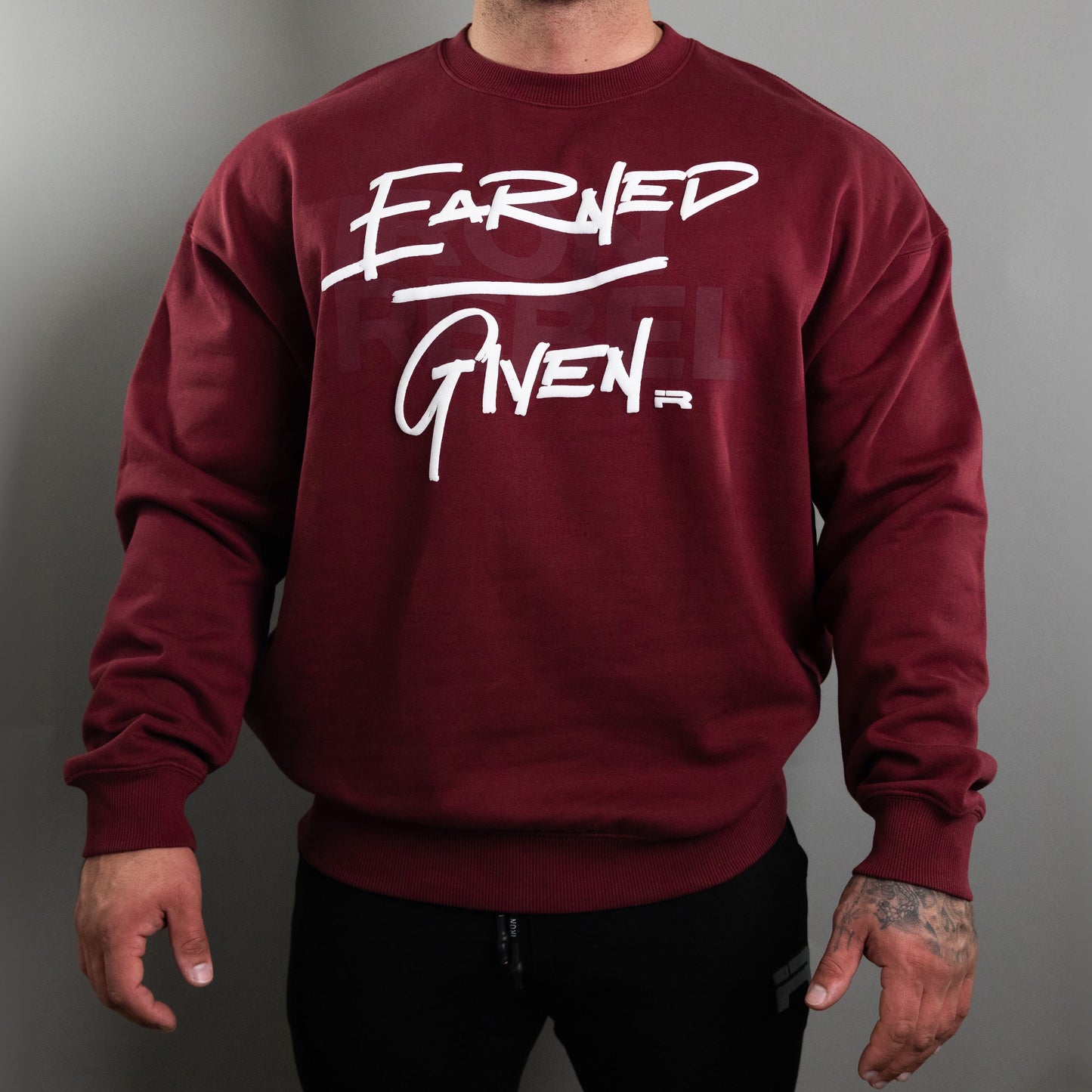 Earned/Given Crewneck (Wine)