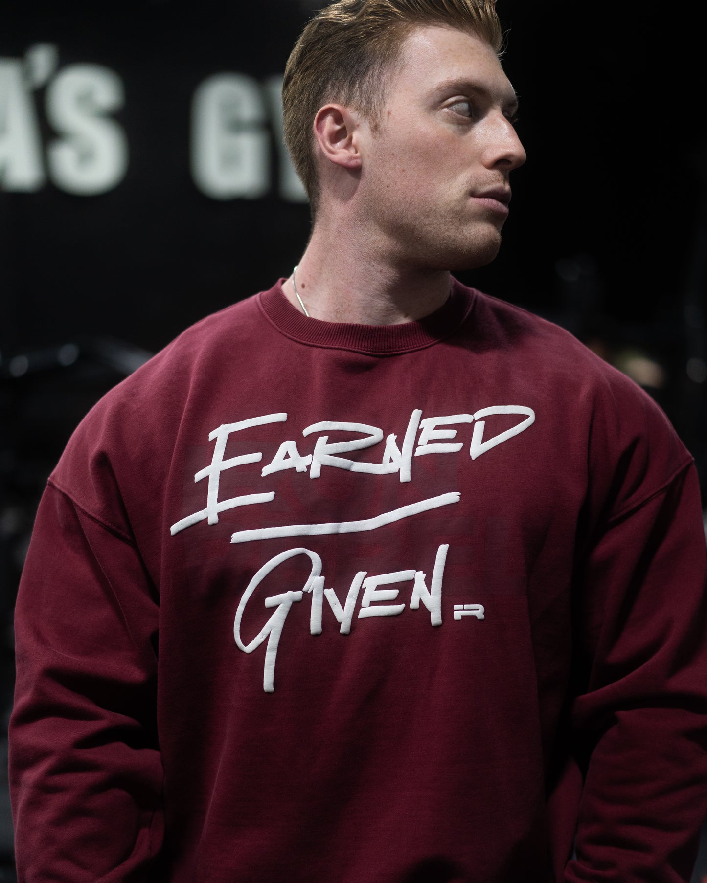 Earned/Given Crewneck (Wine)