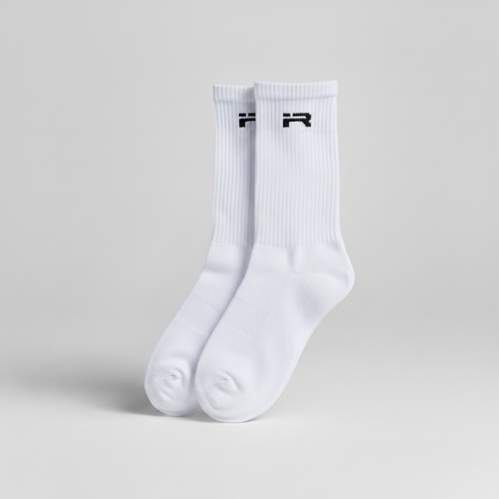 IR Logo Crew Socks (White)