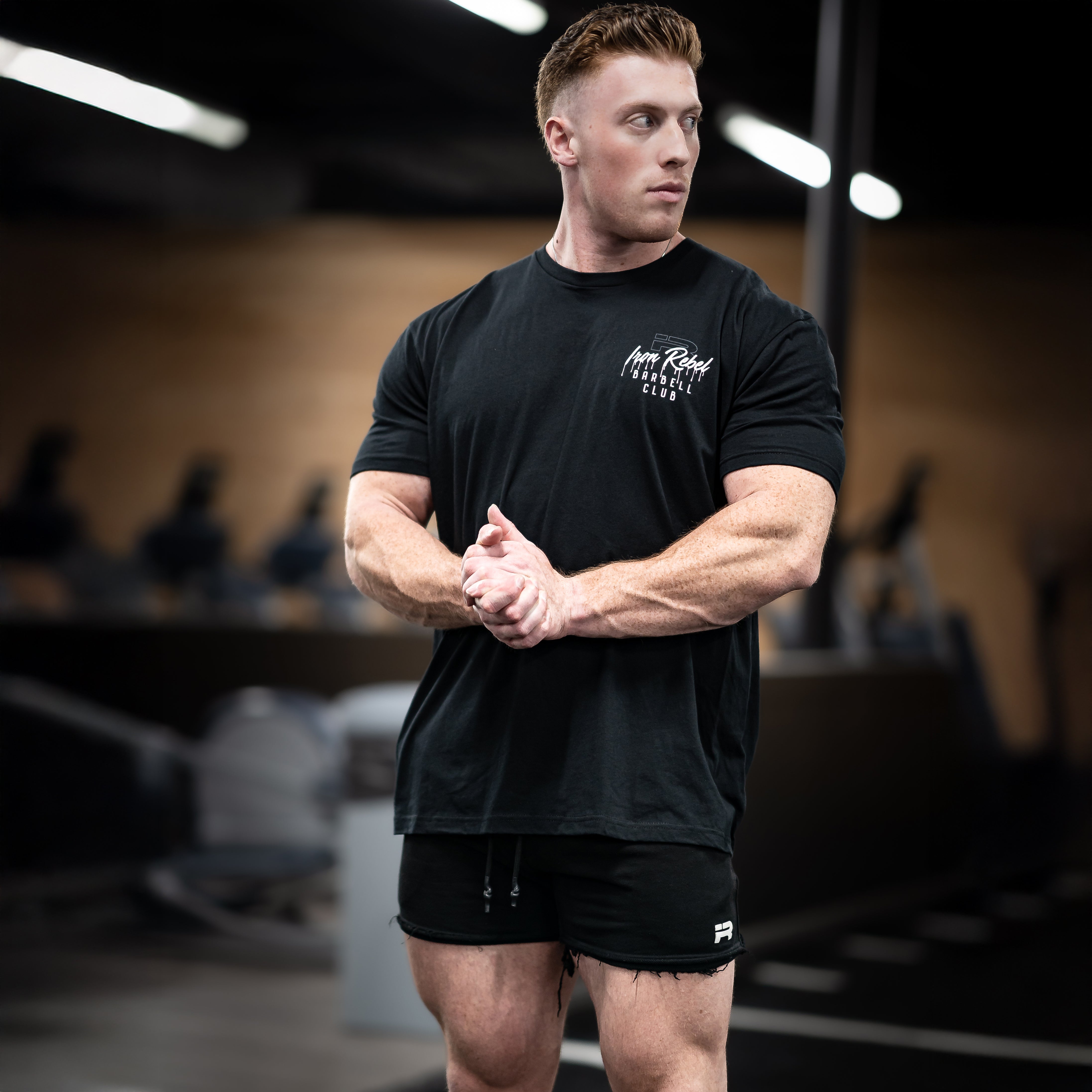 Power Drip Tee (Black) Premium Fitted Gym T-shirt