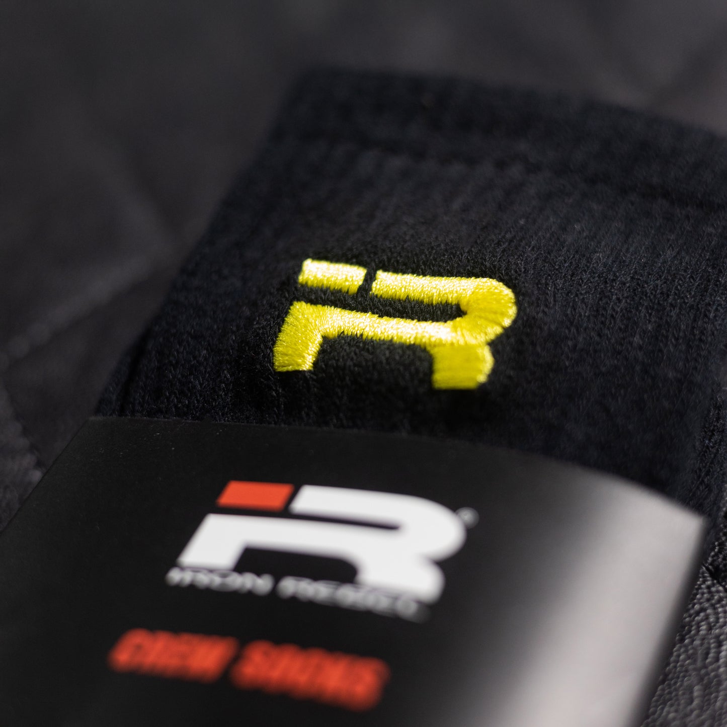 IR Logo Embroidered Crew Socks (Black/Gold)