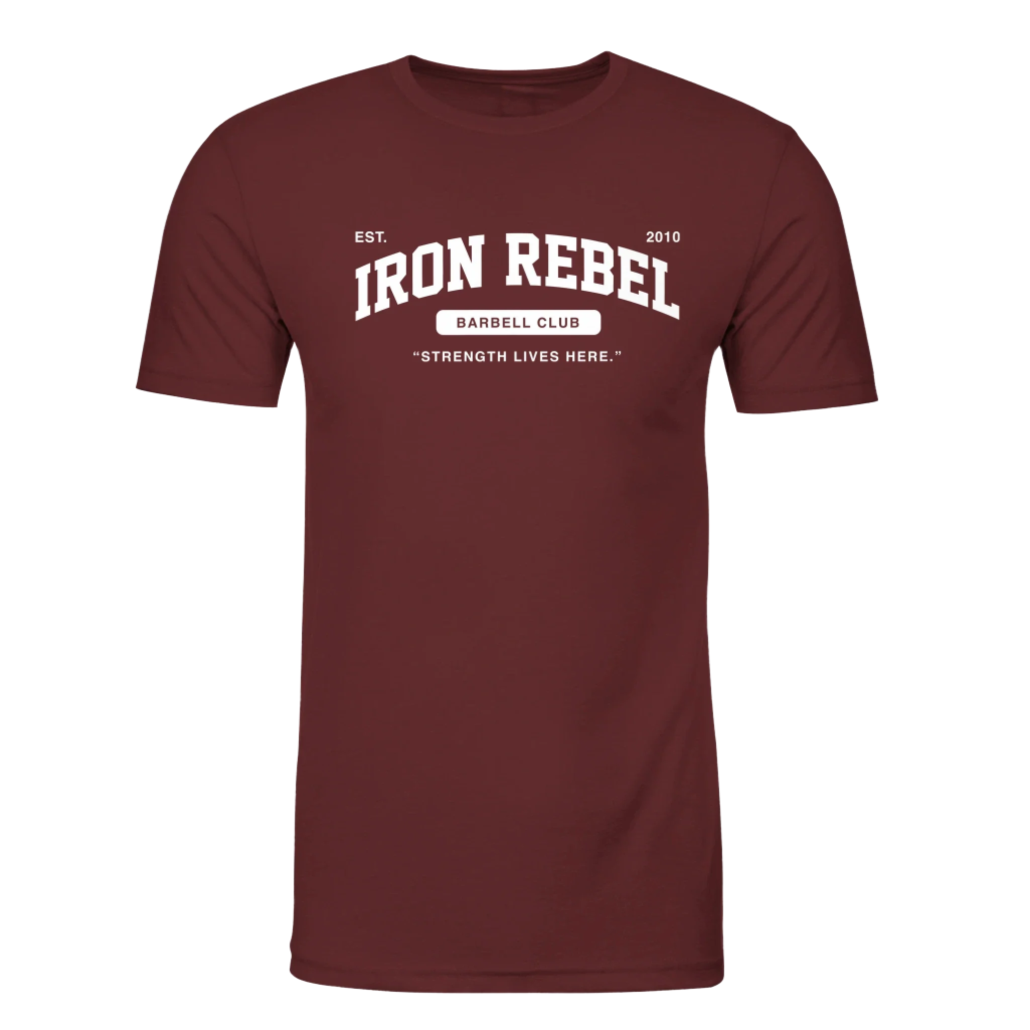 Barbell Club (Maroon) Premium Fitted Gym T-shirt