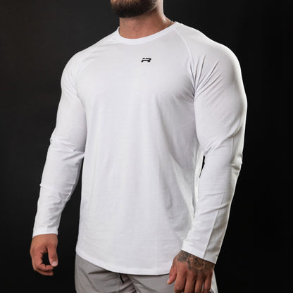 Elite Long Sleeve Raglan (White)