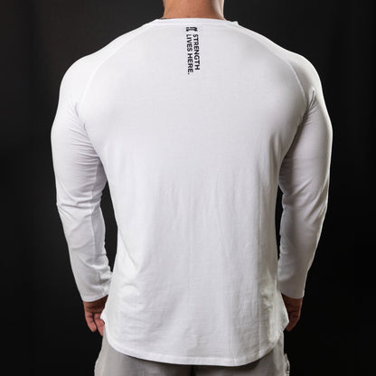 Elite Long Sleeve Raglan (White)