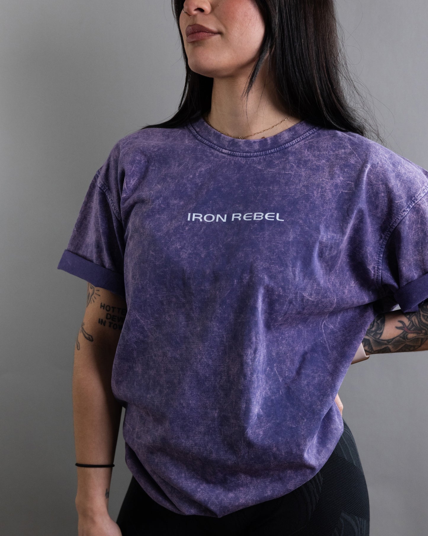 Acid Wash Tee (Purple)