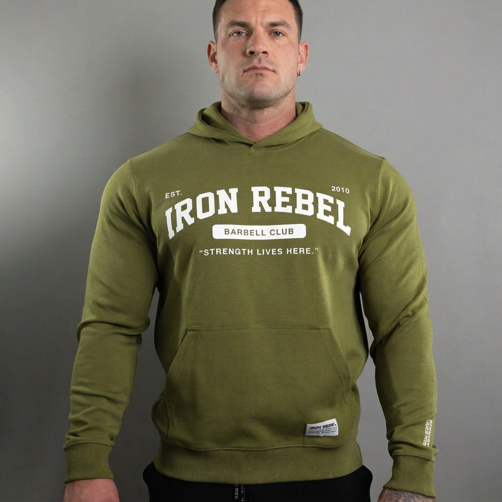 IR Barbell Club Hoodie (Olive)