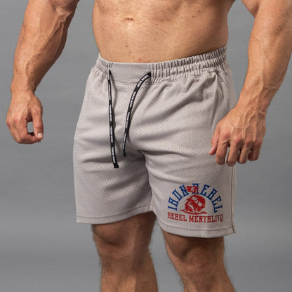 Badge Mesh Shorts (Grey)