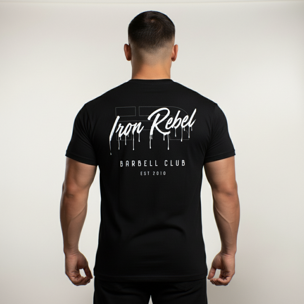 Power Drip Tee (Black) Premium Fitted Gym T-shirt