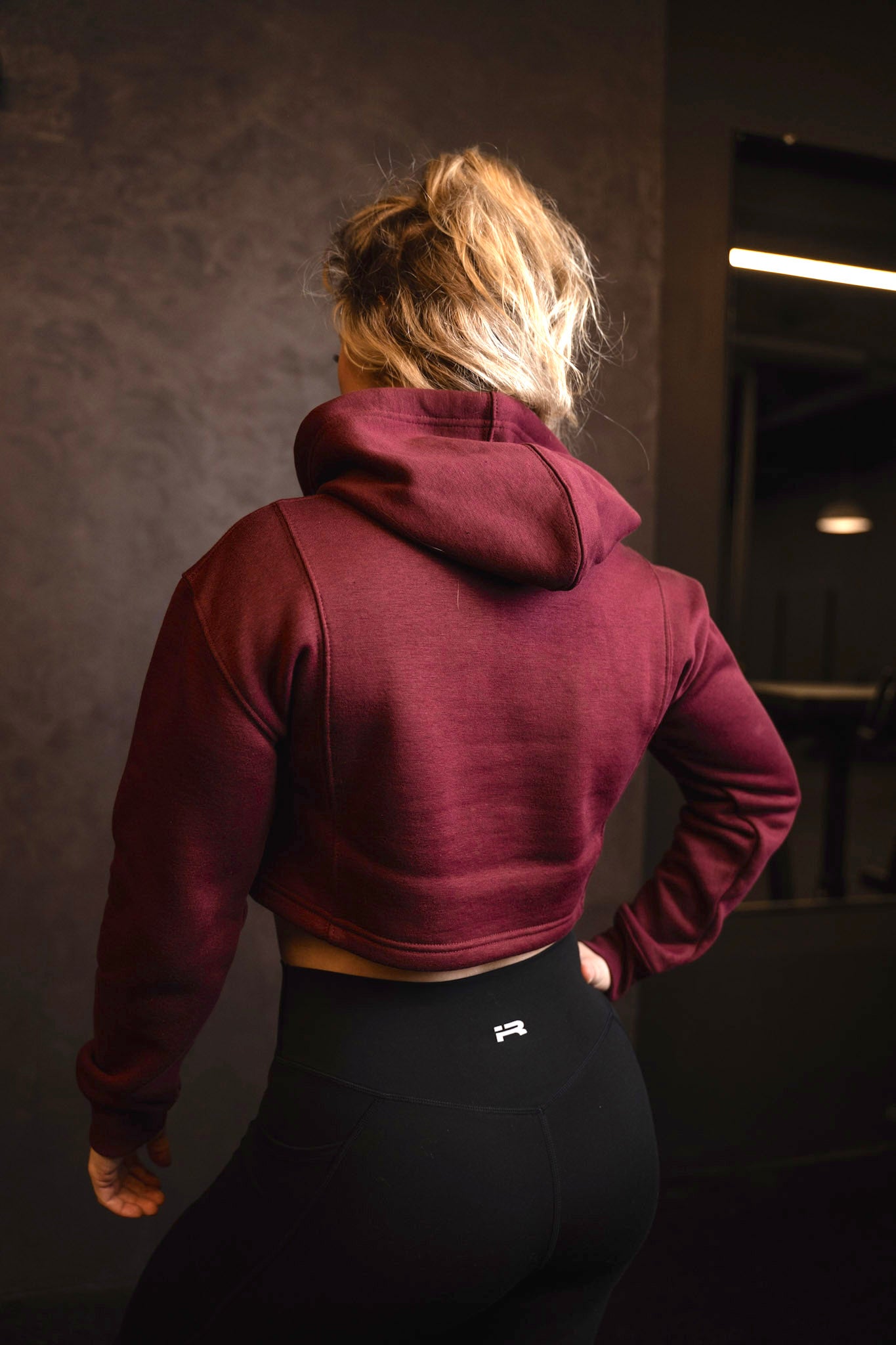 Forged Crop Hoodie (Maroon)